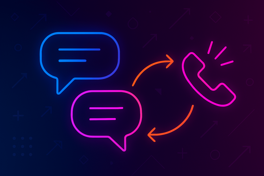 Real-time Chat-to-Call Bots: Merging Inbound and Outbound